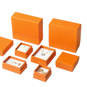 Orange 8*8*4cm Cheap Cardboard Display <strong>Boxes</strong> Small Earrings Brooch <strong>Jewelry</strong> Pink Lid <strong>Gift</strong> Necklace Storage Container - Product Image 2