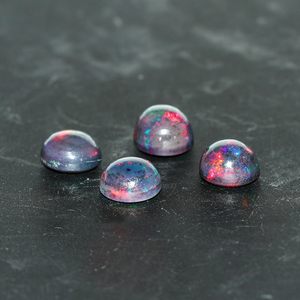 YASHEE Opale noire naturelle 7x7 mm, pierre précieuse éthiopienne ronde, matériau pour la fabrication de bijoux, fourniture DIY, Chakra - Product Image 3