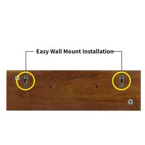 GS039M Yinyu Support mural multiple en bois d'<span class=keywords><strong>acajou</strong></span> massif avec étagère et cintres pour le rangement de la maison et du studio. - Product Image 4