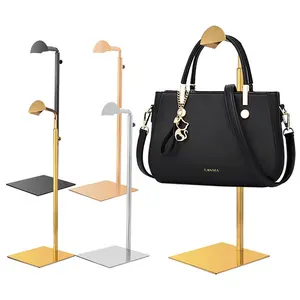 Factory Hot Sale High Quality Golden Stainless Steel Hanging Bag Display Stand