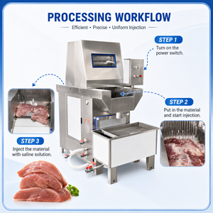 Machine d'injection de marinade multi-aiguilles personnalisable pour viande, équipement commercial de transformation de la viande - Product Image 3