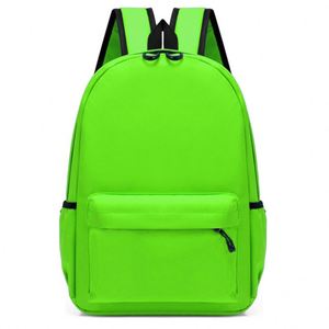 Sac à dos scolaire tendance, couleur unie, sac de jour décontracté pour jeunes - Product Image 1