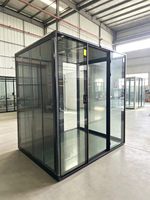 Cabine insonorisée silencieuse pour bureau, idéale pour les bâtiments de bureaux, les réunions téléphoniques, le streaming en direct, ou comme cabine de sommeil, avec structure moderne en aluminium.