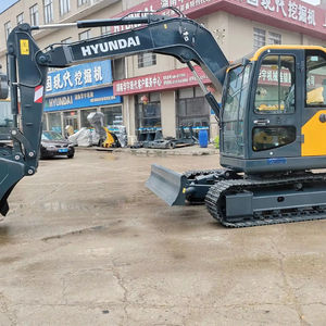 Excavatrice sur chenilles hydraulique Hyundai HX80 de 8 tonnes fabriquée en Corée, à bas prix, pour le terrassement - Product Image 3