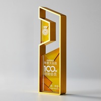 Vente flash - Trophée étoile à cinq branches en cristal et métal créatif, écologique, avec logo personnalisé, boîte cadeau