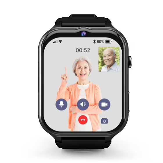 Smart Watch for Elderly Health Monitoring 4G Call GPS GNSS Tracking Heart Rate/Blood Pressure Monitor Emergency SOS for Seniors