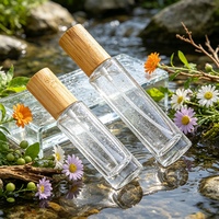 Botol Parfum Kosong Kotak 100ml Kaca Premium Artisan, Dapat Diisi Ulang, Lapisan Matte, Segel Roller, Label, DIY Fragrance Mist