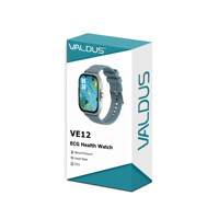 VALDUS Montre Connectée Santé ECG Écran Tactile HD Oxygène Sanguin Fréquence Cardiaque ECG IP67 Plusieurs Modes Sportifs VE12