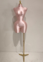 Mannequin femme sinueuse en tissu avec gros seins de hanche demi-corps robe forme torse poupée factice