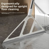 SZ39 Balai-essuie-glace magique en plastique – Grattoir à sol pratique pour salle de bain et toilettes, utilisation sèche/humide