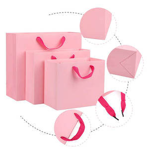 Sac biodégradable emballage victorias secret rose shopping sacs en papier logo - Product Image 4