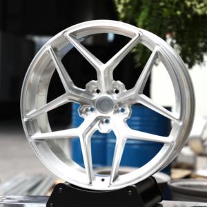 HTOR RFX11 16-24 pouces Muscle Car Wheels Roues en alliage forgé argenté brossé à plusieurs rayons pour A4 A8 M2 M3 M4 Model 3 <span class=keywords><strong>Mustang</strong></span> - Product Image 1