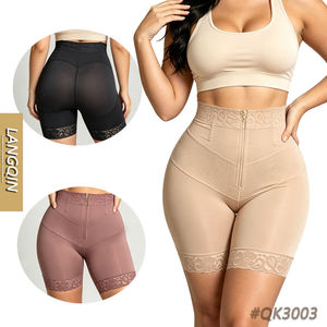 PROMOTION EXCEPTIONNELLE : Culotte gainante taille haute avec fermeture éclair frontale, respirante, effet ventre plat et rehausseur de fesses (BBL), shorty sculptant. - Product Image 1