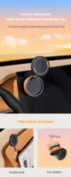 Support de téléphone magnétique rotatif à 360 degrés avec ventouse, pliable pour bureau, mur, table, miroir, verre