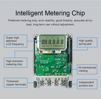 Medidor eléctrico prepago monofásico Medidor de potencia Lorawan de fábrica con producto de medidores de energía RS485/Lorawan