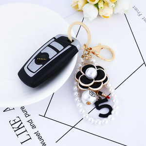 Kawaii Y2K Pearl <strong>Sakura</strong> <strong>Flowers</strong> Keychain Korean Metal <strong>Flower</strong> Bag Pendant Handbag Charms Sweet Girls Bag Hanging Decoration - Product Image 2