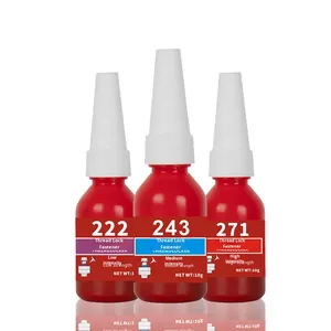 10ml a basso prezzo Threadlocker 222 242 243 262 270 271 272 277 290 filo adesivo <span class=keywords><strong>blu</strong></span> rosso Threadlocker colla anaerobica - Product Image 1
