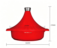Peralatan Masak Tajine 28cm Canggih, Tutup Ganda, Lapisan Batu Anti Lengket, Panci Sup Seafood Aluminium, Desain Kerucut Unik, Ekspor