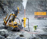 Nouveau compresseur d'air diesel haute pression Atlas Copco X1300 Stage III monté sur châssis 35,4 m3/min 30 bars pour l'industrie pétrolière et gazière