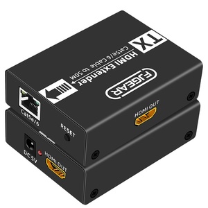 FJ-HEA50 FJGEAR 4K <span class=keywords><strong>HDMI</strong></span> Extender HD 50m <span class=keywords><strong>HDMI</strong></span> cáp đơn Extender <span class=keywords><strong>plug</strong></span> and play - Product Image 1