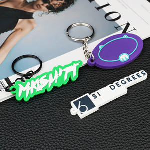 Porte-clés mousqueton promotionnel mignon en PVC et silicone-Conception de dessin animé personnalisable écologique durable - Product Image 1