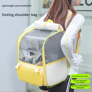 กระเป๋าใส่สัตว์เลี้ยงแบบพกพาสำหรับแมวและสุนัข ยี่ห้อ Oxford ใช้ได้ทุกฤดู พับเก็บได้ น้ำหนักเบา ระบายอากาศดี ความจุขนาดใหญ่ - Product Image 2