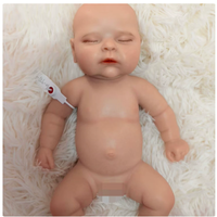 Poupée Reborn réaliste en silicone solide de 13 pouces, corps entier, peinte en 3D, nouveau-né prématuré avec cheveux pour enfants