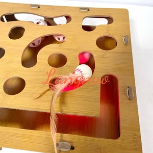 Factory Wholesale square Hole with Light Ball <strong>Catnip</strong> Ball cat <strong>Scratching</strong> Board cat Toy - Product Image 4