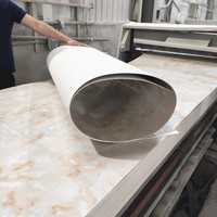 Les panneaux muraux modernes imitent le panneau en plastique de marbre flexible pour la décoration intérieure