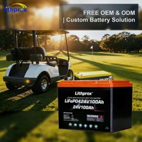 Batterie LiFePO4 24V 100AH Bluetooth M8 à décharge profonde au lithium fer phosphate pour chariot de golf, alimentation à faible autodécharge