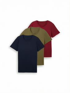 T-shirt pour homme en coton 100% OEM, coupe classique, manches courtes, col rond, couleur unie, tricoté, décontracté, à porter au quotidien - Product Image 1