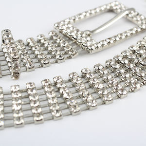 Moda özel kadın bayanlar kristal elmas bel zinciri kemerler göbek takısı lüks Metal Bb Rhinestones kemer - Product Image 2