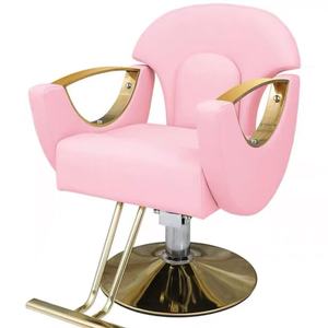 Sillón de Barbería de Cuero Cómodo para Corte de Cabello, Permanente y Tinte, con Elevación Giratoria, para Muebles de Salón con un Diseño Simple - Product Image 3