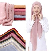 Voile Hijab Personnalisé Premium en Jersey, Bandana Palestine, Turban en Georgette, Châle avec Tissu Jacquard pour Musulmanes