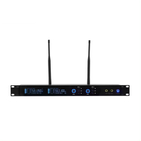 Système de microphone sans fil stéréo UHF pour scène et église, moniteurs intra-auriculaires portables en métal True Diversity