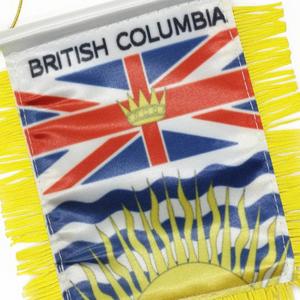 ธงสามเหลี่ยมพิมพ์ลายดิจิทัลโลโก้แบบกำหนดเอง บริชคอลัมเบีย สำหรับแขวนตกแต่งกระจกมองหลังรถยนต์และบ้าน - Product Image 3
