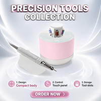 Vente en gros OEM/ODM, moteur sans balais 35000 tr/min, perceuse à ongles rechargeable 80W en plastique, machine à pédicure sans fil professionnelle