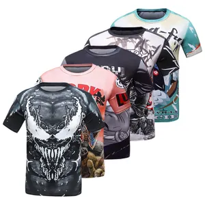 Groothandel Kinderen T-shirts Kinderen Superheld Volledige Print Compressie Sport Kids Kleding Jongens T-shirts