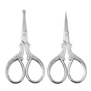 Tijeras de belleza retro de acero inoxidable con diseño de cola de fénix en relieve, recortadores de cejas y nariz, tijeras para manualidades, hechas a mano creativas - Product Image 5