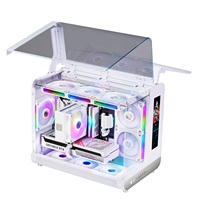 Torre de Supercomputadora Gamer-X, Nuevo Diseño de Caja de Ordenador de Escritorio MicroATX, Interfaz TIPO-C, Compatible con Pantalla LCD ATX/MATX para PC