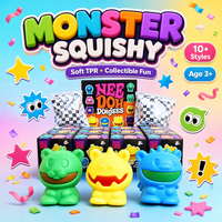 Jouet en caoutchouc souple TPR en forme de petit monstre mignon, personnalisable avec logo, pour soulager le stress, pour filles et garçons de 5 à 7 ans, idéal pour les fêtes - Vente en gros