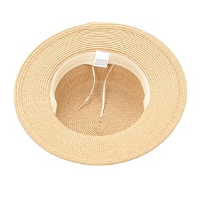 Sombrero de Paja para Mujer, con Cinta Negra, Protección Solar para la Playa, Sombrero de Verano a la Moda - Product Image 4