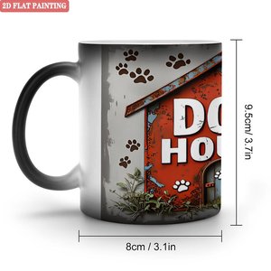 <b>Camping</b> Hiking Outdoor Drink Mug Frosted Black 11oz Ceramic Heat Sensitive Magic <b>Cup</b> - Product Image 2