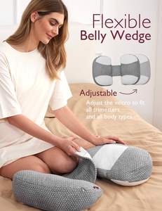 Almohadas de <span class=keywords><strong>embarazo</strong></span> de doble cara desmontables y ajustables para dormir refrescantes para mujeres embarazadas estómago de espalda - Product Image 5