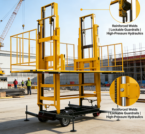 מעלית פיגומים ניידת חשמלית לאתרי בנייה, סופרמרקט, לשיפור יעילות העבודה, סיטונאי מפעל - Product Image 3