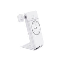 Estación de Carga 3 en 1 de 10000 mAh para Múltiples Dispositivos, Banco de Energía Inalámbrico Magnético, PD22.5W QC18W, Indicador LED, Soporte Plegable