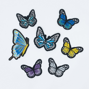 Sắt-on bướm Bow Chenille các bản vá lỗi, tùy chỉnh thêu patchsuitable cho áo khoác ngoài - Product Image 3