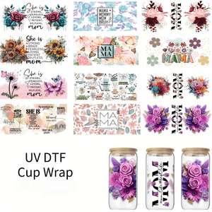 Autocollants UV en PET imperméables et résistants aux UV, lavables, pour gobelets métalliques de 16 oz, faciles à décoller, pour autocollants en cristal, bouteilles, décalcomanies DIY, transfert thermique - Product Image 4