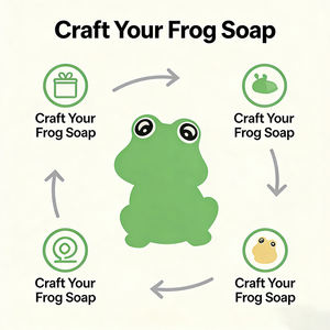 Savon solide artisanal hydratant pour enfants en forme de grenouille, à base de glycérine et de beurre de karité, formule de soin de la peau - Product Image 4