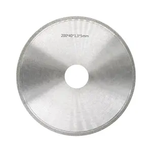 Lapidary Diamond Saw Blades, 8inch 200mm Toothless Oblique or Straight Tooth Electroplated Diamond Blades for Gemstone Cutting